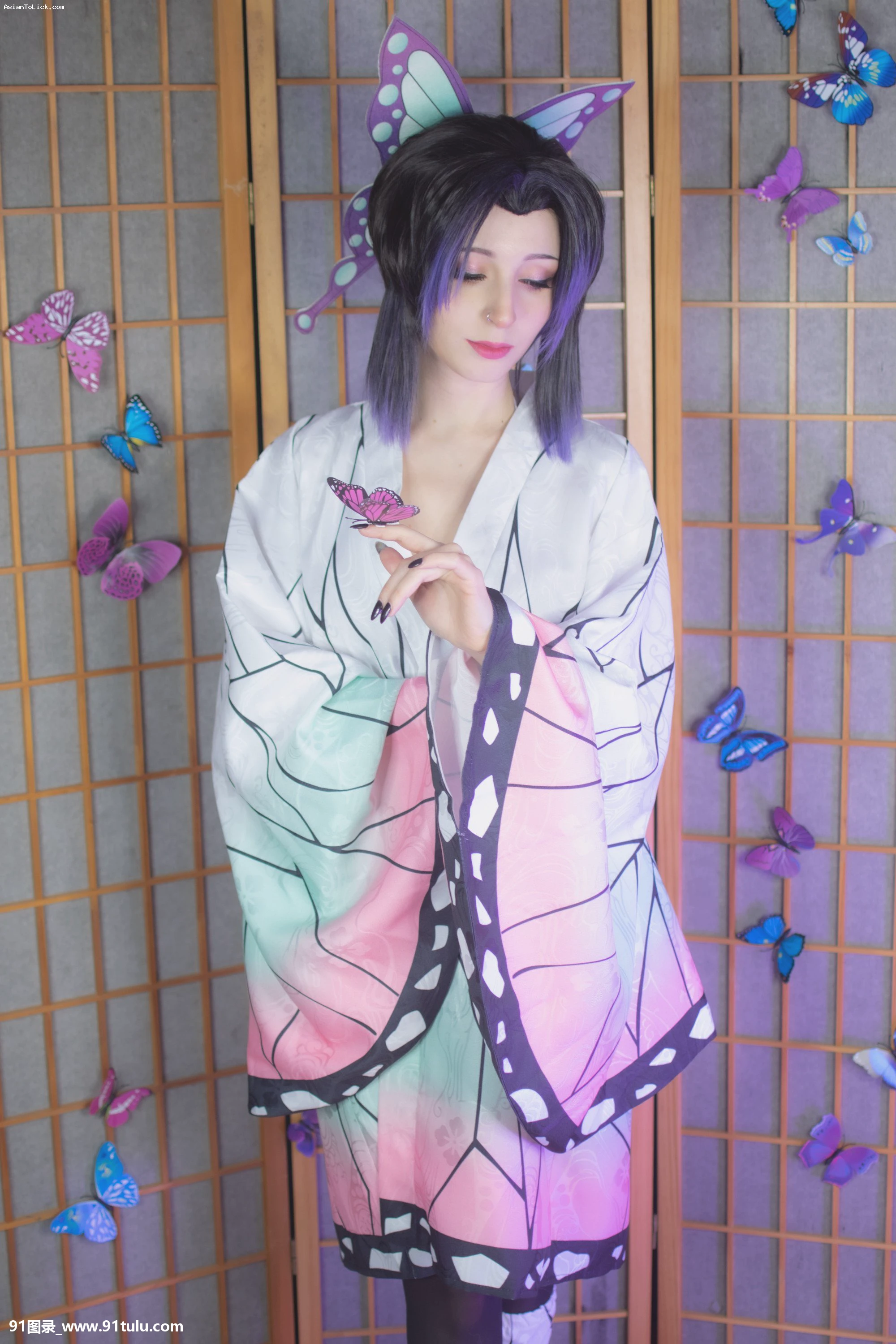 Shirokitsune Shinobu Kochou   Kimetsu no Yaiba cosplay [49P][写真 文字読み取り アプリ]